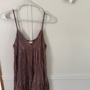 Textured Brown mini dress